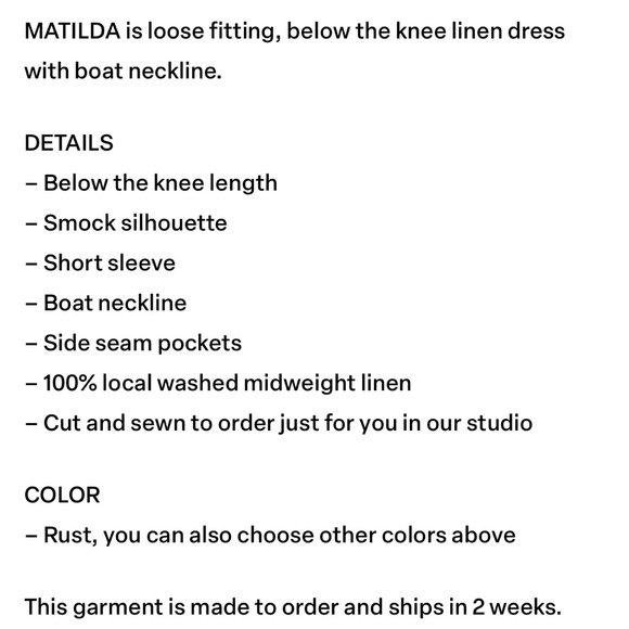 Matilda dress in 100% linen - Picture 5 of 12